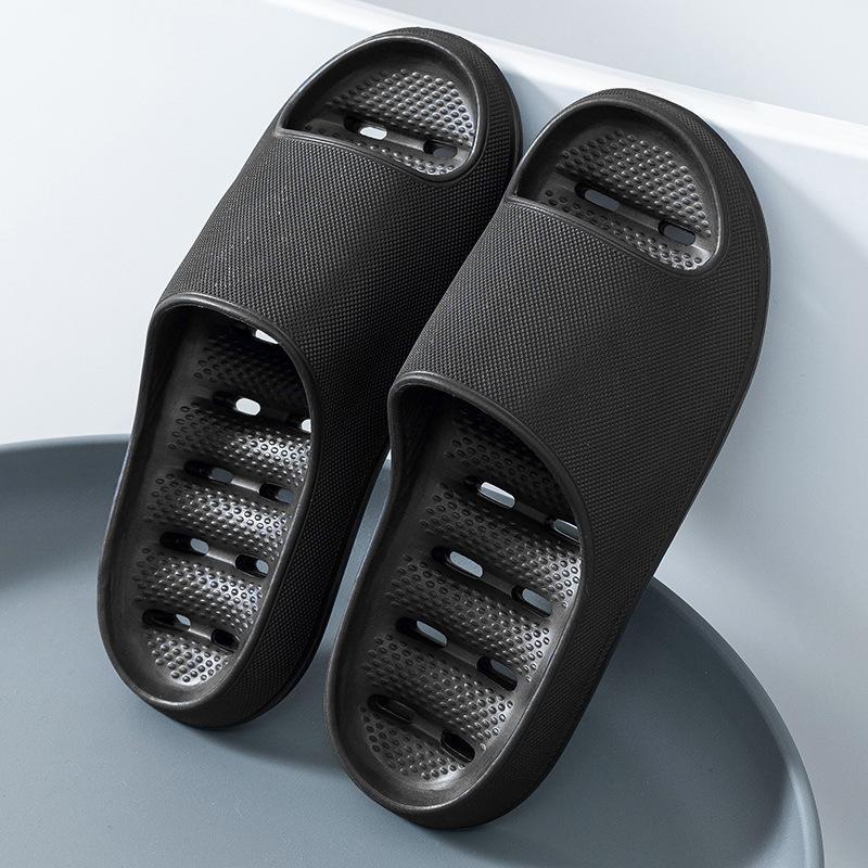 Water Leaking Hollow Deodorant Slippers Bathroom Non-slip Slippers Summer Women Thick Bottom Home Slippers Men Go Out Flip Flops Comfortable Sandals