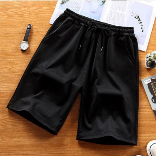 Summer Five-point Pants Men's Ice Silk Tide Loose Casual Pants Beach Pants Sports Running Big Pants Shorts Men