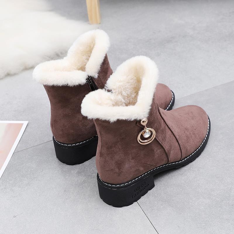 Women Boots Winter Warm Snow Boots Women Suede Ankle Boots Female Winter Cotton Shoes Botas Mujer