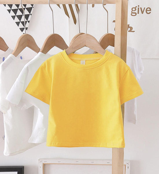 Summer Kids Cute T Shirts Short Sleeve Tops Korean Style O-neck Loose T Shirts For Children Girls Boys