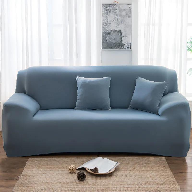 1-4 Seats Solid Color Elastic Sofa Cover Universal Furniture Home Decor Sofa Slipcover