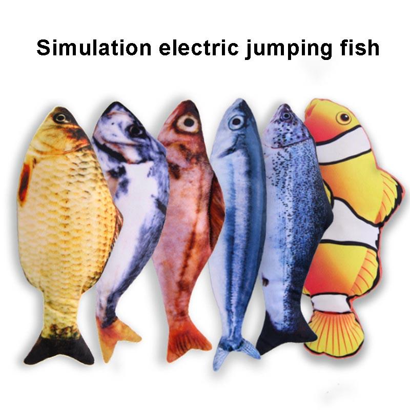 Funny Simulation Electronic Pet Cat Toy Electric USB Charging Simulation Fish Toy Cat Chew Toy