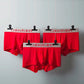 3 Packs Men's Underwear Red Boxer Shorts Large Size Loose and Breathable Boxer Briefs Mid-waist Solid Comfortable Boxer Panties Modal Underpants