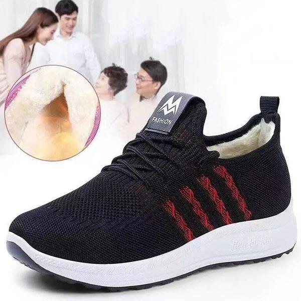 Women's Winter Cotton Shoes Large Size Soft Soled Thicke Warm Sports Shoes Female Non Slip All-match Plush Sneakers