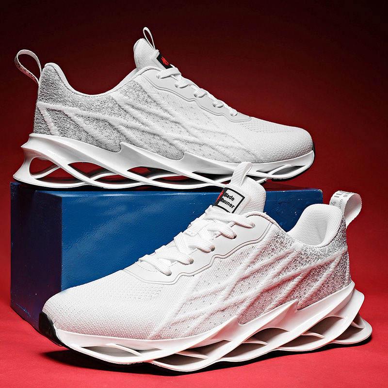 Plus Size 39-44 Men Mesh Sneakers Low-top Running Deodorant Basketball Shoes Non-slip Wear-resistant Sports Shoes Blade Shoes