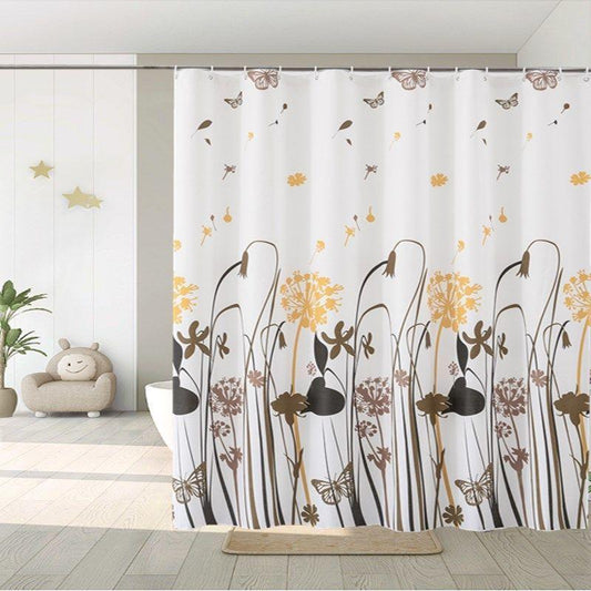 Bathroom Thickened Shower Curtain Cloth Waterproof and Mildew Proof Shower Curtain Bathroom Partition Curtain Curtain