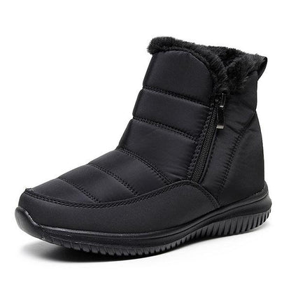 Women's Outdoor Warm Winter Boots Waterproof Solid Color Snow Boots Female Casual Lightweight Ankle Boots