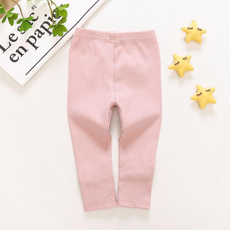 Girls' Leggings Children's Spring and Autumn Thin Ear Cat Korean Cropped Trousers Stretch Pants Baby Outer Wear and Inner Wear