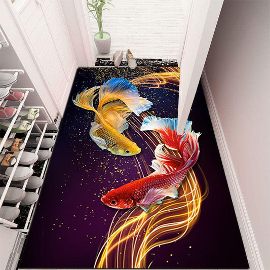 3D Door-to-door Floor Mat Door Mat Home Bedroom Living Room Bathroom Non-slip Absorbent Machine Washable Carpet