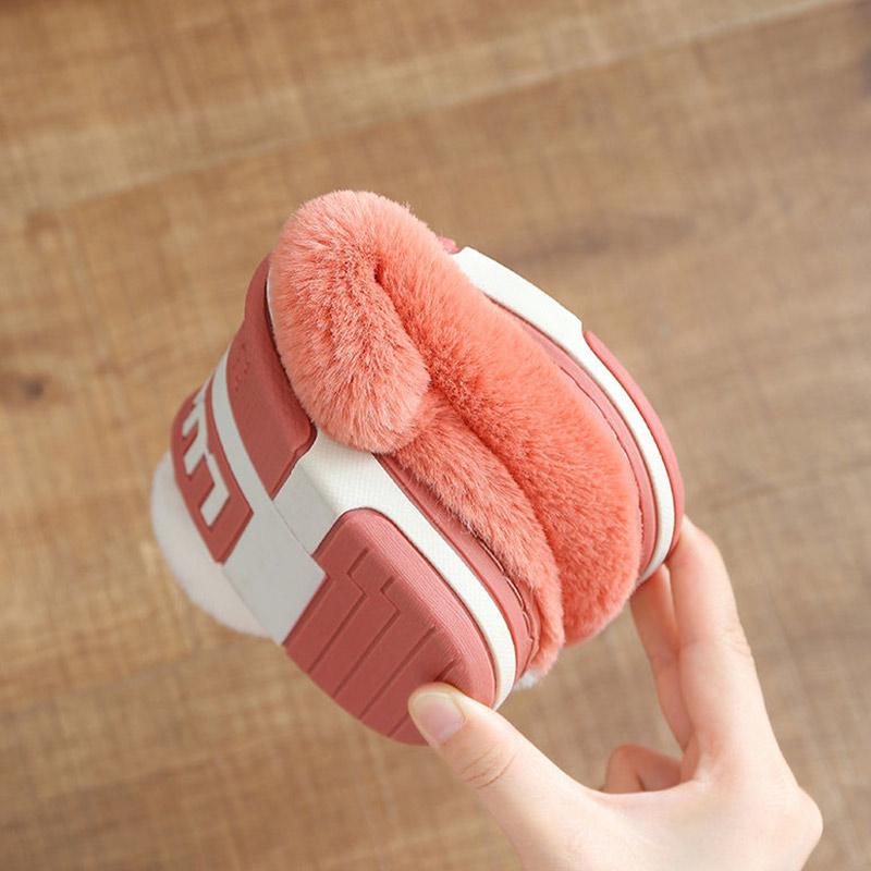 Cotton Slippers Men's Winter Plus Size Home Indoor Warm Thick Bottom Plus Velvet Non-slip Plush Slippers