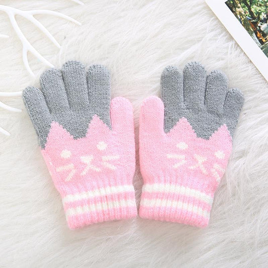 Children Magic Gloves & Mittens Girl Boy Kid Stretchy Knitted Winter Warm