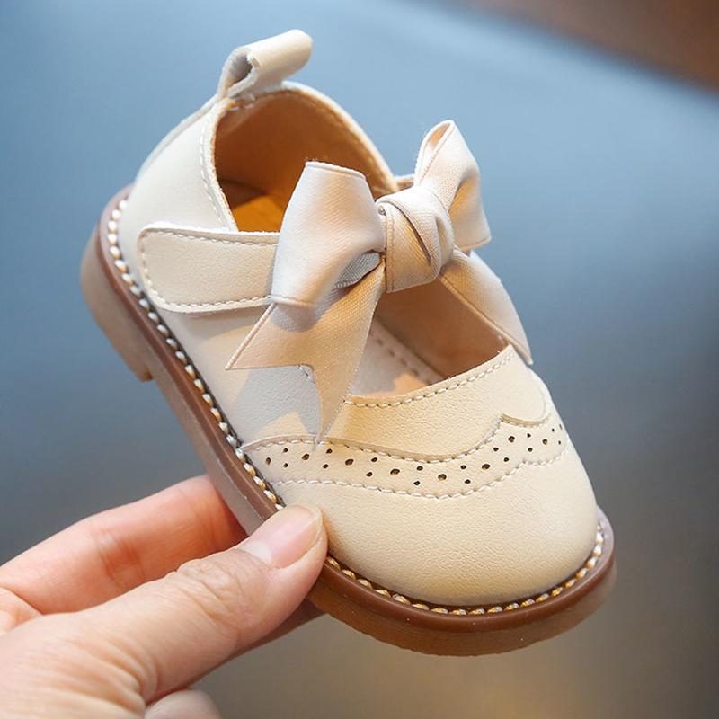 Women's Baby Shoes Soft Bottom Children's Princess Shoes 0-1-3 Years Old Toddler Shoes Spring and Autumn Baby Single Shoes Girls Small Leather Shoes