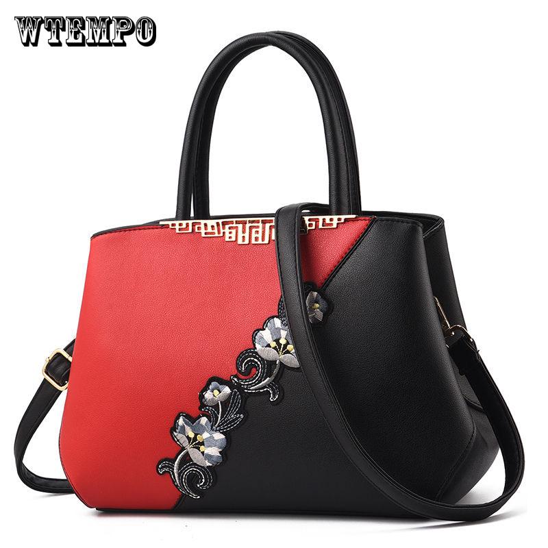 Women Shoulder Bag Fashion Women Embroidery Handbag