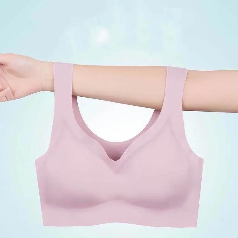 Ladies Large Size Thin Underwear No Steel Rings Gathering Bra Sports Shockproof Running Anti-sagging Seamless Vest Bra