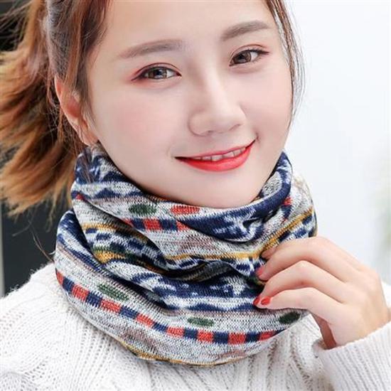 Scarf Women Men Winter Warm Infinity 1 Circle Cable Knit Cowl Neck Scarf Shawl