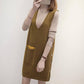 Winter Clothing WOMEN'S Knitted Vest Dress Over-the-Knee Sweater Long Skirts Fashion Dress