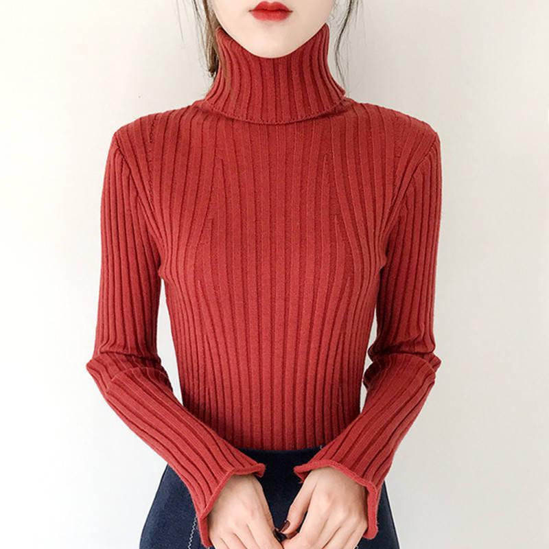 Knit Women Sweater Tops Femme Autumn Women Long Sleeve Pullover Female Basic Sweaters Women Tops