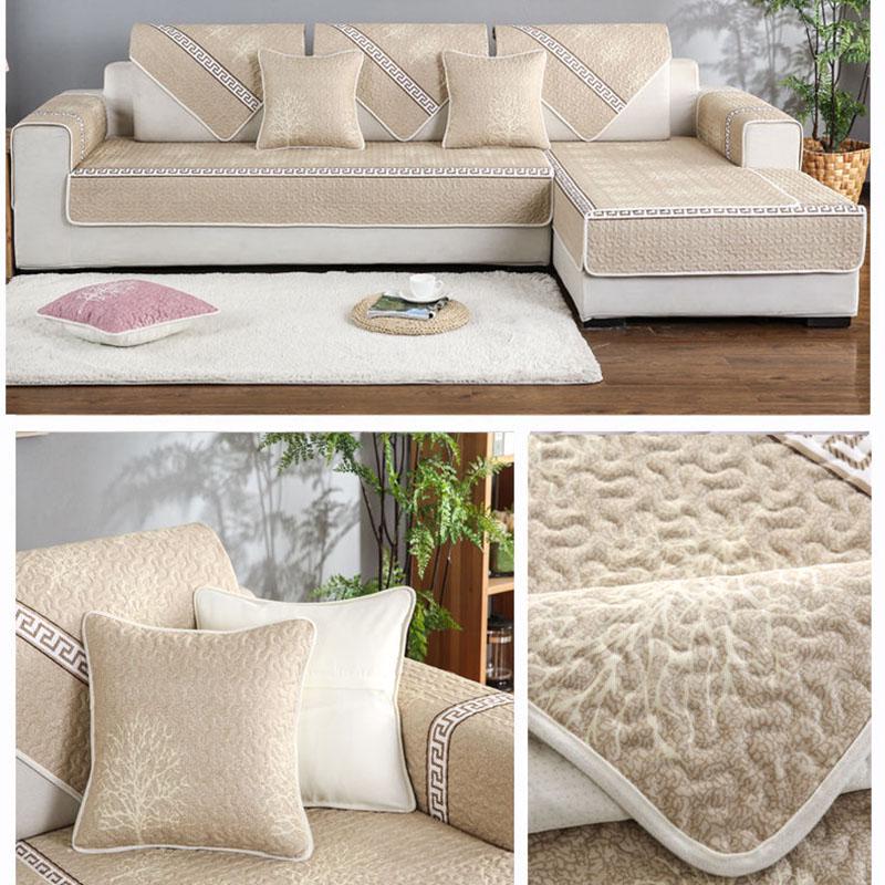 Sofa Covers Couch Four Season Universal Sofa Cushion Towel Cotton Slipcover Sofa Cover Armrests 1/2/3/4-seater for Living Room