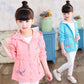 Outerwear Autumn Winter Fashion Baby Girls Cartoon Flower Embroidery Hooded Kid's Coat Jacket