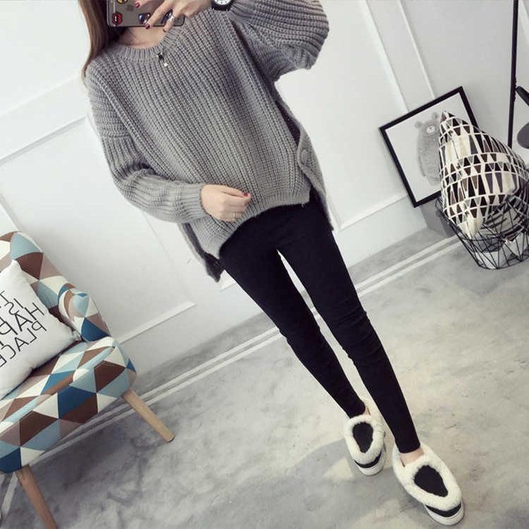 2019 Women Winter Long Sleeve Knitted Sweater Vintage Casual Fall Womens Sweaters Pullovers Jumper