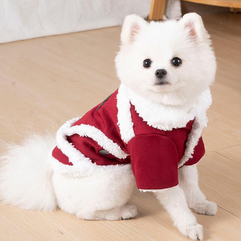 Dog's Winter Clothing Cats Cotton Warm Vest Dog Jumpsuit Puppy Outfit Small Dogs Coat Four Sleeves Pet Clothing Soft Cats Sweater Jumpsuit Outerwear