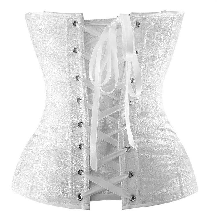 Steampunk Corset Women Sexy Clothes Plastic Boned Bustier Burlesque Overbust Lingerie Shapewear