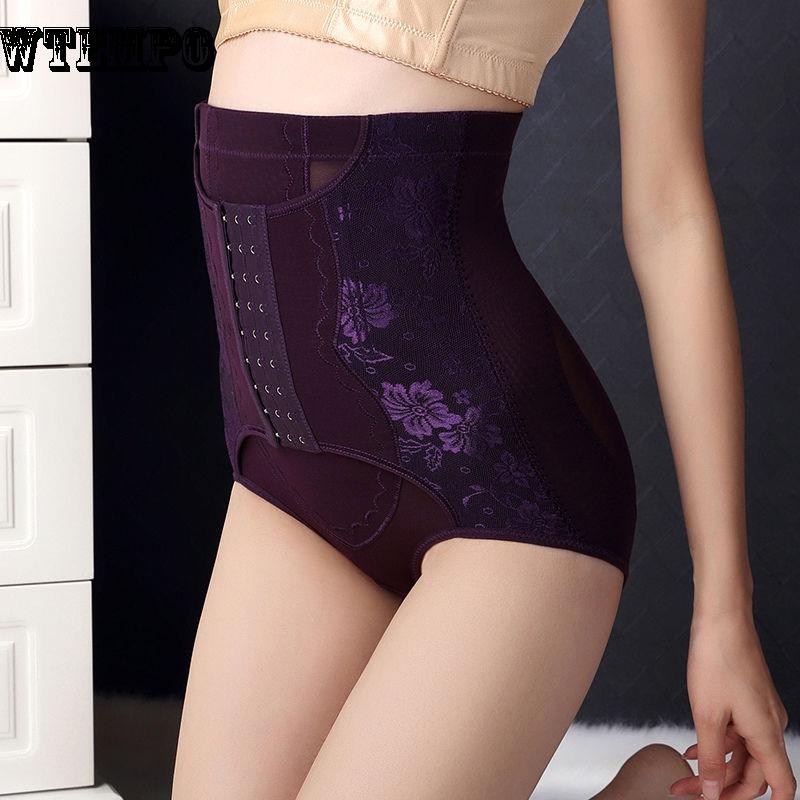 Fashion high waist belly pants female body shaping pants hips slimming seasons can be worn