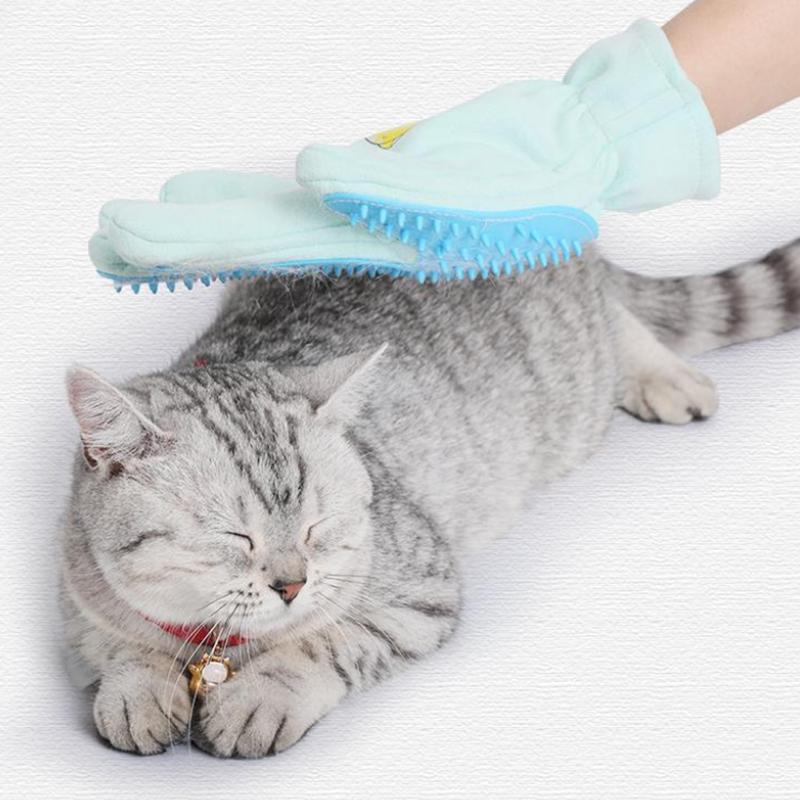 Pet Dog Comb Gloves Floating Hair Dog Cat Grooming Removal Teddy Golden Retriever Husky Dog Matted Hair Cleaner Gloves Large Dog Combing Massabe Glove