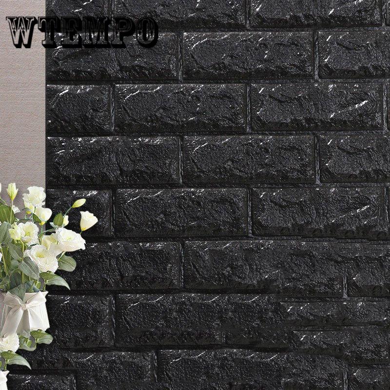 WTEMPO Brick Wall Sticker Creative Brick Pattern Wallpaper Waterproof Wall Sticker Home Decoration