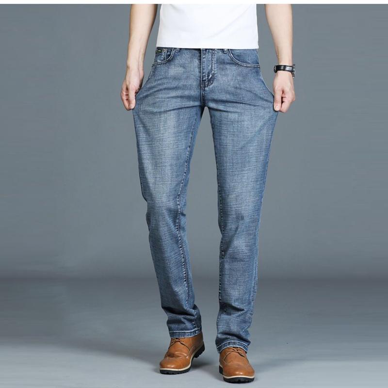 Stretch Jeans Men's Straight Loose Pants Men's Casual Trousers