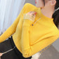 Autumn and Winter  Turtleneck  Top All-match Long-sleeved Knitted Bottoming Shirt Loose and Simple Women's Sweater