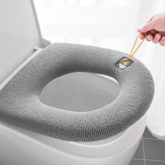 2PS Universal Toilet Seat Cushion Household Toilet Seat Cover Cushion Thickened Toilet Cover In Winter Toilet Ring Cushion Washable