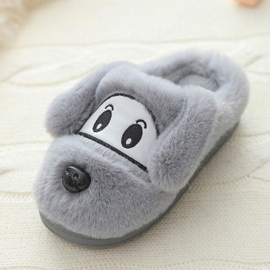 Children's Cotton Slippers Cute Cartoon Thick Warm Shoes Boys and Girls Home Fur Slippers