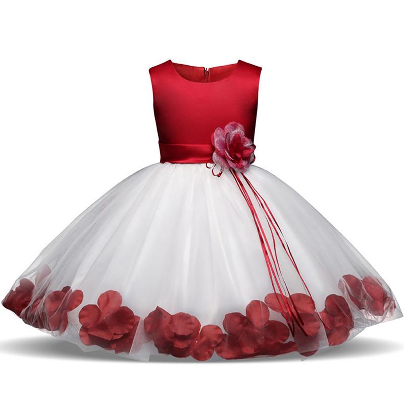 Flower Christmas Girl Dress Wedding Princess Tutu Party Events Dresses for Teenage Girl Dress Ceremonies Kids Children Clothes