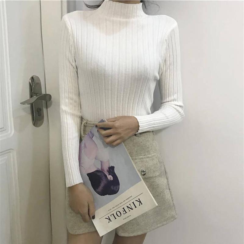 Winter Thickened Sweater Sweater Women's Thickened Slim Slim Turtleneck Bottoming Shirt Top