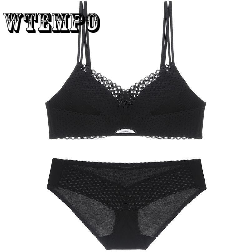 Summer Cross Mesh Anti-glare Tube Top Without Rims Comfortable Bra Suit