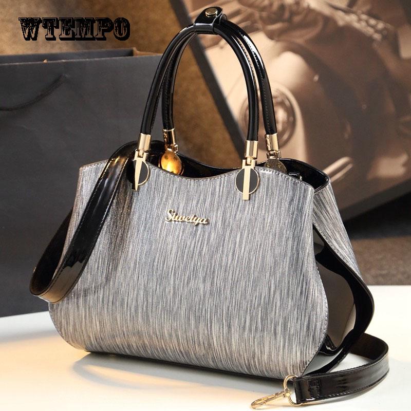 Personality Female Bag Fairy Bag Leather Texture Messenger Bag Fashion Handbag Patent L