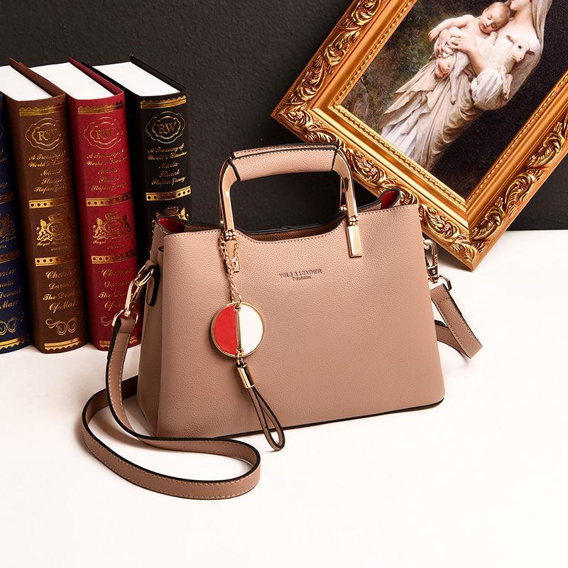 Ladies Bag Soft Leather One Shoulder Messenger Bag Fashion Large Capacity Handheld Leather Texture