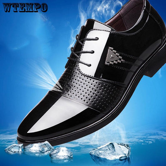 Casual Shoes British Men Breathable Leather Fashion Men Pointed Toe Flat