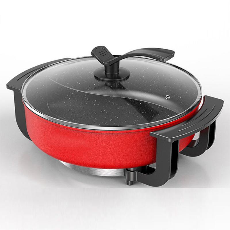 Mandarin Duck Pot Household Multi-function Steaming Cooking Frying Non-stick Large-capacity Electric Pot and Grilling All-in-one Pot