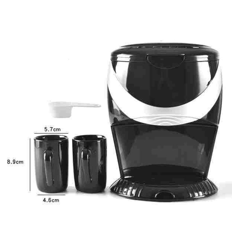 Electric Automatic Hourglass Coffee Machine Drip Coffee American Coffee Machine Domestic Drip Coffee Machine Double Cup Filter Brewing