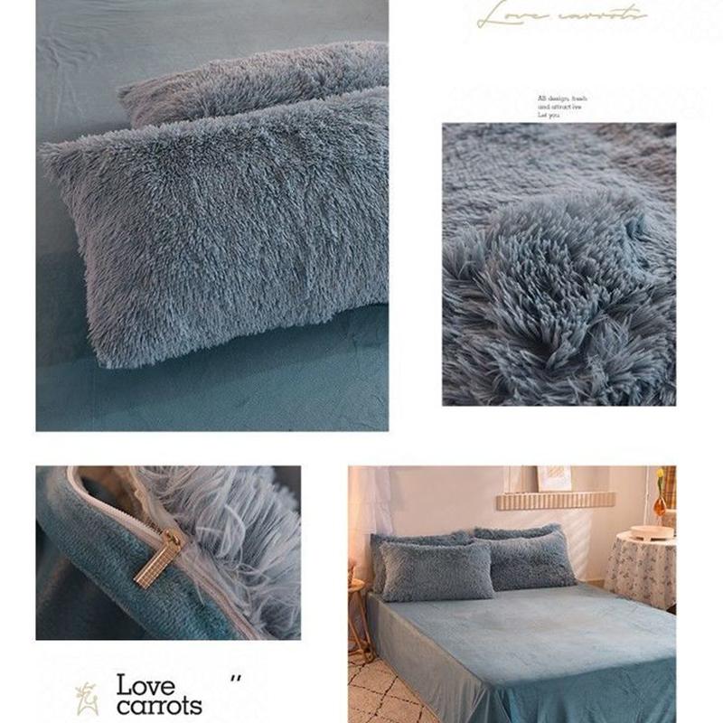 Crystal Plush Plush Bedding Winter Thick Warm Mink Four-piece Suit