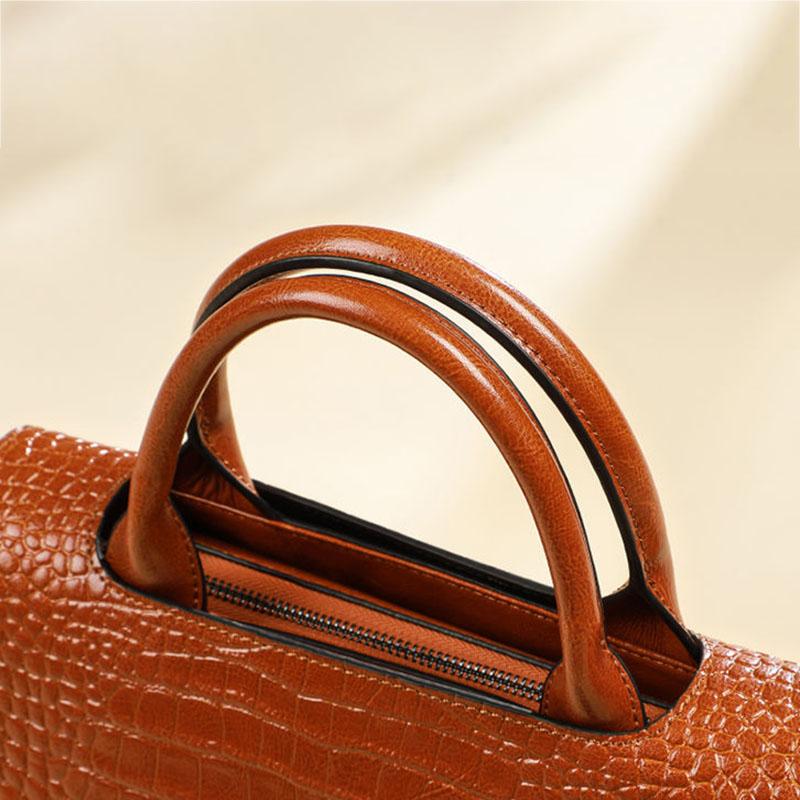 Women Luxury Top-Handle Bags PU Leather Handbags Large Capacity Personality European Style Crossbody Bag