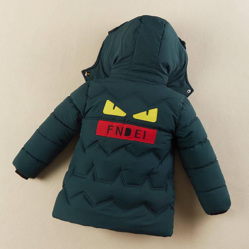 Children's Winter Jacket Boys Cotton Coat Parkas Child Outerwear Casual Hooded Coat Baby Clothing