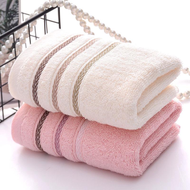 Bathroom Accessories Striped Pattern 2Pcs Towels Soft Cotton Towel for Face Washing Water Absorption Household Towels