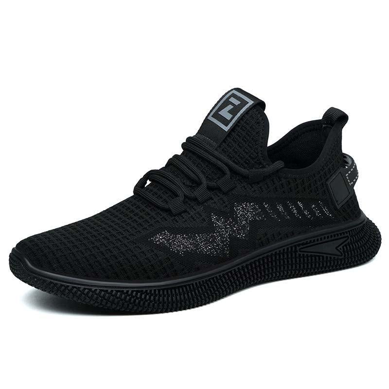 Plus Size 38-44 Summer Men Flying Woven Mesh Sneakers Comfortable Breathable Running Basketball Shoes Casual Shockproof Non-slip Shoes