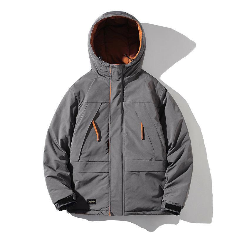 Men's Winter Cotton Clothing Loose Tooling Hooded Down Jacket Casual Short Thick Warm Jacket