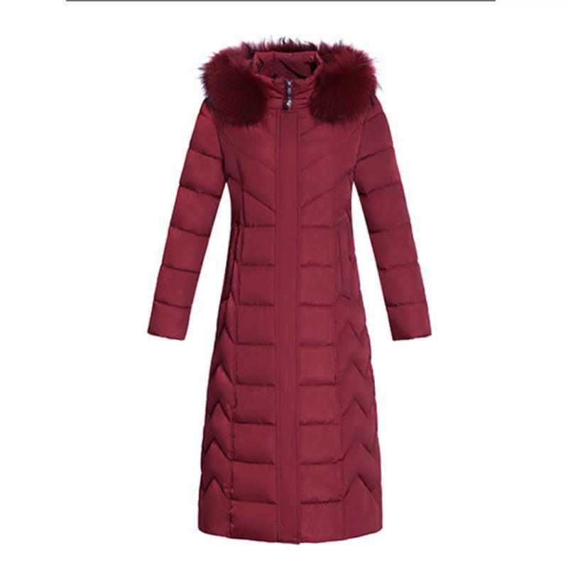 Women's Mid-length Down Jacket Winter Korean Loose Cotton Clothes Casual Hooded Padded Jacket Quilted Jacket