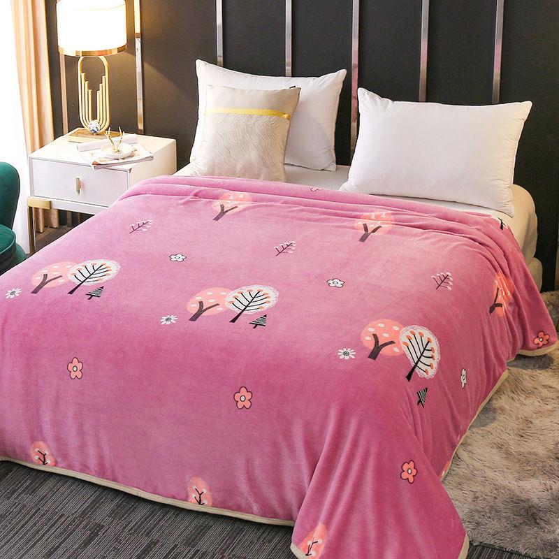 High-quality Multifunctional Plus Velvet Warm Bed Sheet Blanket Coral Fleece Flannel Blanket Double-sided Fleece Bed Blanket All Seasons