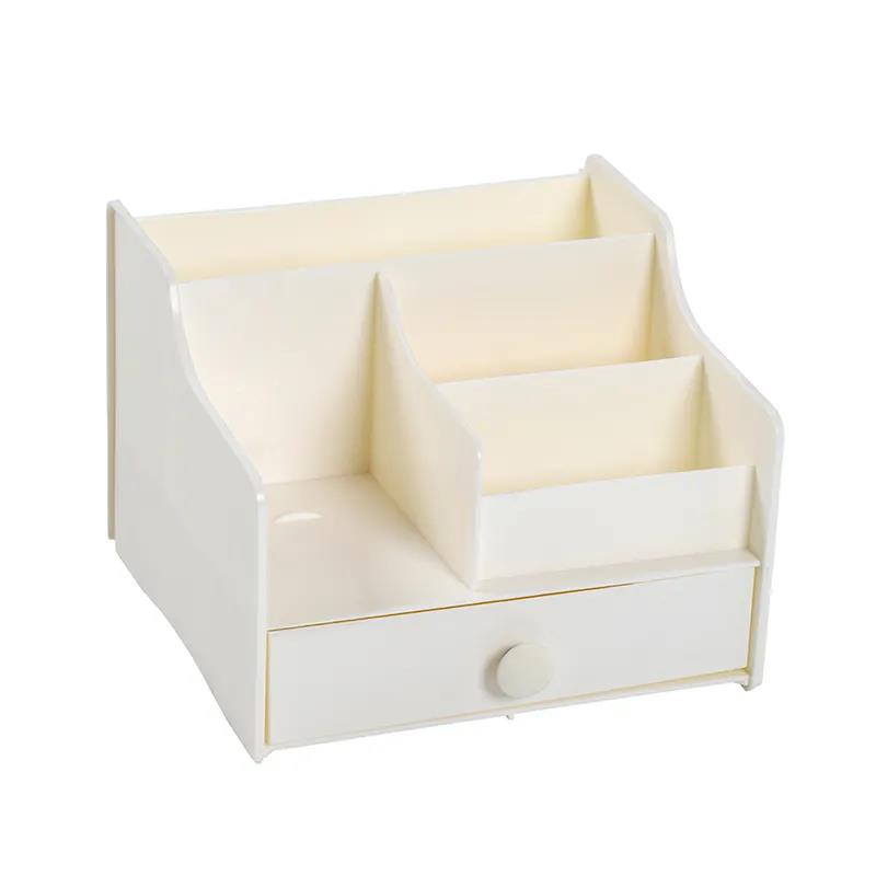 Plastic Desktop Sundries Storage Makeup Organizer Cosmetic Makeup Brush Storage Case Home Office Bathroom Storage Box